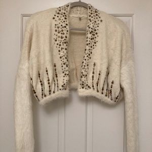Mixed-wool holiday bolero